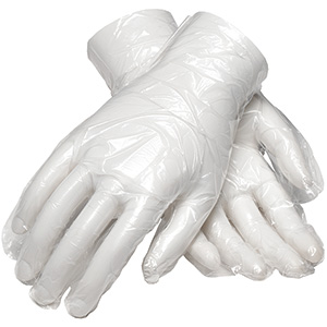 PIP® Ambi-dex® 65-543 Disposable Gloves, Polyethylene, Clear, 11.7 in L, Powder Free, 1 mil THK, Application Type: Food Grade, Ambidextrous Hand